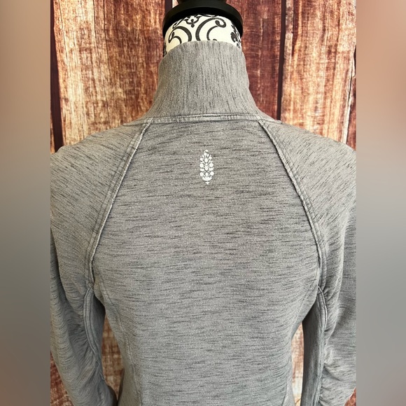 FP Movement by Free People | Marled Gray Ruched Zip-Up Jacket - Picture 8 of 15